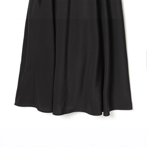 Robe noire élégante sans manches à col rond transparent avec un beau tombé de tissu