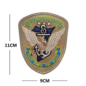 Top Gun Maverick US Navy Seventh Fleet embroidered patch with size dimensions