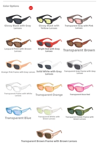 Detailed collection of retro rectangle sunglasses in various jelly colors and stylish finishes