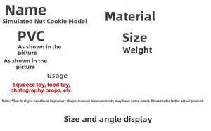 Especificaciones detalladas del modelo de galleta de PVC con avisos de seguridad