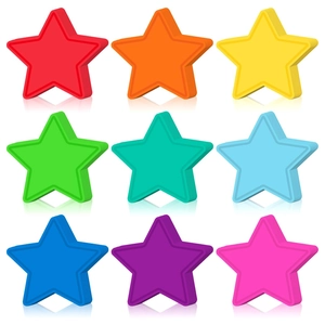 Colorful Star Cutouts Paper Star Shapes For Classroom Bulletin Board Party Wall Decoration Multi Color Decor