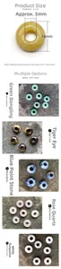 Detail of 14mm natural stone donut beads with 5mm hole for DIY jewelry making