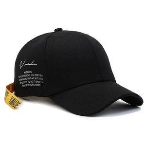 Cotton Baseball Cap Long Ribbon Letter Print Streetwear Adjustable Sun Hat Men Women Trendy Hip Hop