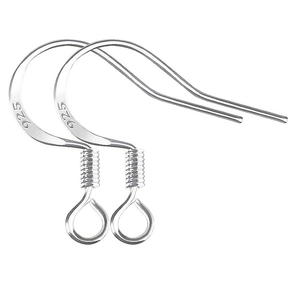 Gancio per orecchini in argento 925 per creazione gioielli fai da te con marchio