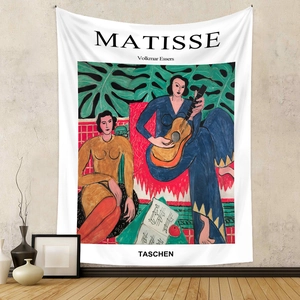 Artistic Tapestry Polyester Modern Abstract Art Print Wall Hanging Home Decor Exhibition Poster Minimalist Apartment
