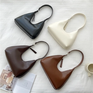 Minimalist PU leather hobo underarm bags for women in four versatile colors