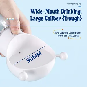 Gourde portable pour chiens et chats avec un large abreuvoir de 90mm de diamètre