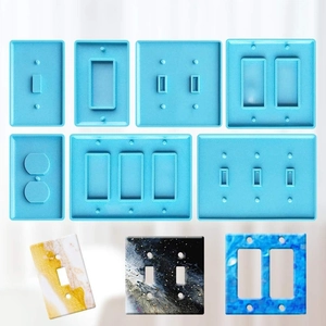 Silicone molds for resin switch panels with finished marble and starry sky textured effects