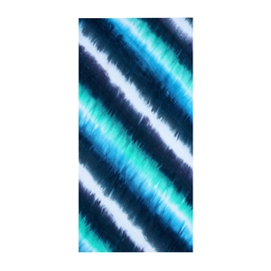 Microfiber square tie-dye neck gaiter with blue and green seamless patterns for outdoors