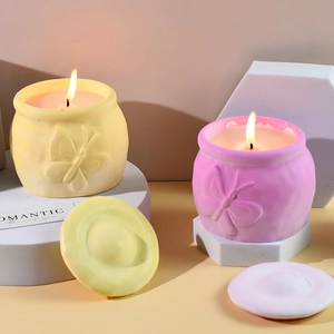 Moldes de silicona con mariposas para velas de yeso y cajas de almacenamiento creativas
