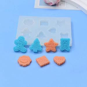 DIY silicone mold for making star, heart, and gingerbread man shaped treats or crafts