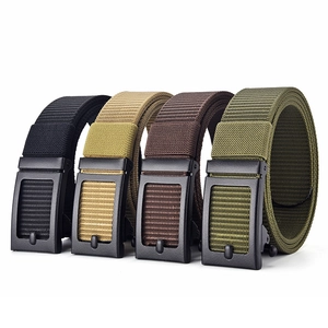 Men's outdoor nylon belts in four colors with matte automatic buckle for casual wear