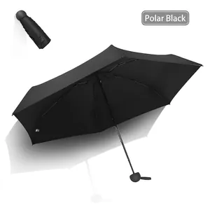 Polar Black ultra-light capsule umbrella showing both folded and open structures