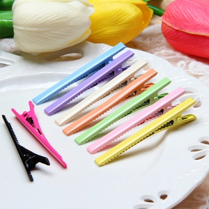 Macaron Color No Trace Slim Duckbill Hair Clips Alloy Spray Painted Professional Hair Styling DIY Accessories For Women