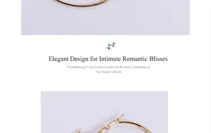 Detail view of gold titanium steel hoop earrings featuring a unique house-shaped charm pendant