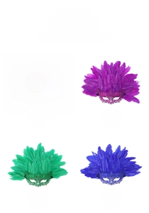 Halloween veren halfgelaat masker feest masquerade verkleedrekwisieten kleurrijke set