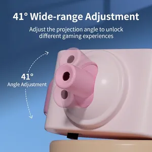 Pink smart pet laser collar with 41-degree adjustable lens for cats and dogs
