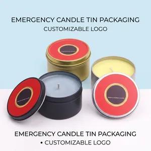 Round Metal Tinplate Storage Box Matte Finish For Scented Candle DIY Tea Candy Organization Small Container