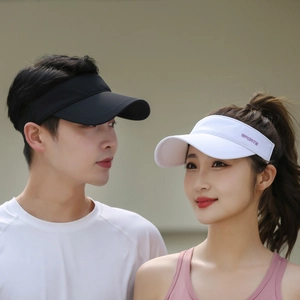 Unisex sports sun visor with letter embroidery for outdoor running and summer activities