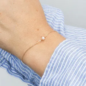 Minimalist Shell Artificial Pearl Bracelet For Women Elegant 316L Stainless Steel Thin Chain Adjustable Fashion Jewelry Gift