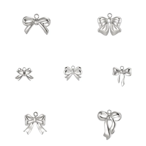 Bowknot Charms Stainless Steel Pendants DIY Jewelry Making Accessories For Earrings Necklaces