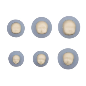 Set of 6 gray silicone molds for clay face shaping in various sizes for DIY crafting