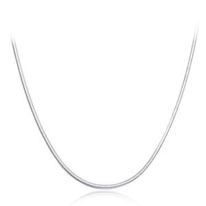 Collana a catena a serpente da 1mm in argento sterling S925 con finitura lucida