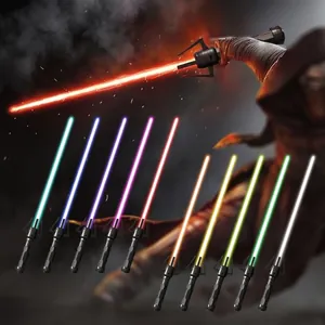 12-color telescopic lightsaber toy with motion sensors and sound effects for kids