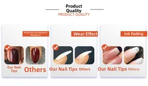 Detail comparison showing glossy finish and ergonomic curve of 3D bowknot press-on nails