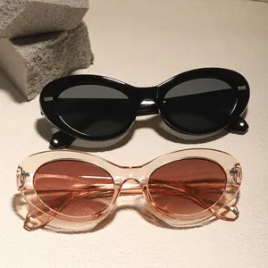Vintage Cat Eye Sunglasses PC Frame AC Lens UV400 Protection Retro Fashion Eyewear For Women Outdoor Travel