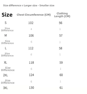 Detailed size chart for women's textured zip jacket with chest and length measurements