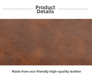 Macro detail of high-quality brown lychee pattern leather with a soft matte finish