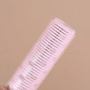 Pink self-adhesive plastic hair roller for bangs, high-quality styling tool for volume