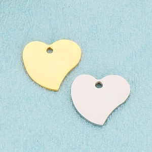 Pendentifs En Forme De Cœur En Acier Inoxydable Pour DIY Bijoux Charmes Polis Simples Accessoires En Métal