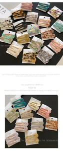 Detail view of colorful acetate hair clips showing sizes and high-quality textures
