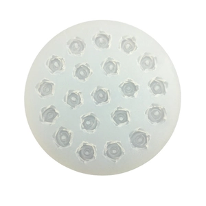 Round 19-cavity mini rose silicone mold for DIY chocolate candy and resin crafts