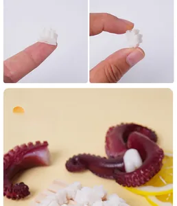 Miniature PVC squid tentacles and sliced pieces for DIY crafts and food play projects