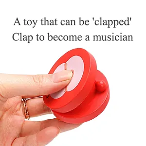 Wooden apple-shaped castanet for kids rhythm training and musical enlightenment
