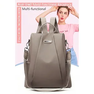 Women Anti-theft Backpack Waterproof Nylon Oxford Cloth Travel Large Capacity Schoolbag Korean Fashion Versatile