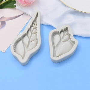 Seashell and conch silicone fondant mold set for ocean themed cake decoration and DIY crafts