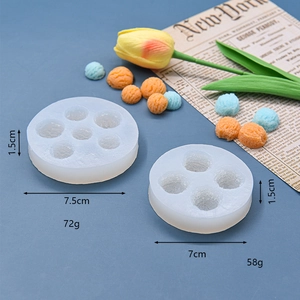 Silicone sphere molds for DIY chocolate or fondant featuring 4 and 7 cavity designs