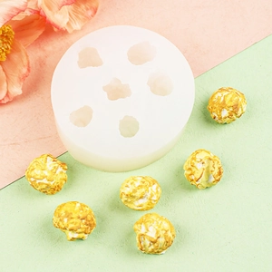 Stampo in silicone a 6 cavità per popcorn 3D per decorazione torte e cioccolato