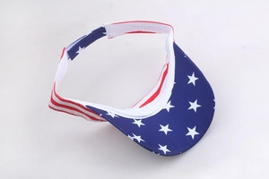 Visière de soleil Make America Great Again avec motif étoiles et rayures ajustables