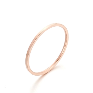 Minimalist Stainless Steel Ring Slim Polished Titanium Steel Simple Fashion Stackable Band Jewelry For Women Elegant