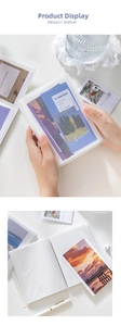 Detail of frosted translucent PP album showing multiple clear pockets for photo storage