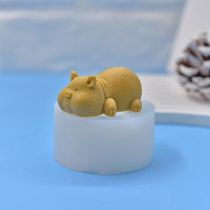 DIY Silikonform in Schweinchenform für handgemachte Seife und Duftkerzen mit 3D-Struktur