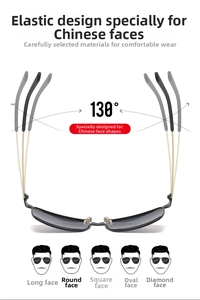 Polarized sunglasses featuring 130-degree flexible metal temples for various face shapes