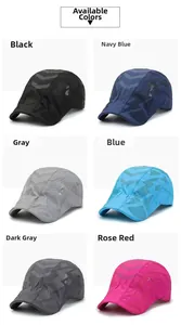Bérets en maille respirante pour hommes en noir, bleu marine, gris, bleu et rose fuchsia