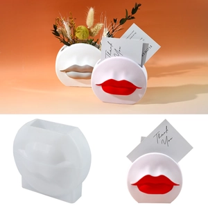 3D Lipvorm Siliconen Mal Voor Harsgieten En Gips Handwerk DIY Opbergdoos Bloemenvas Bureau Ornament Decoratie