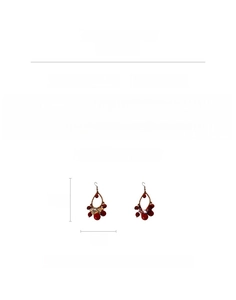 Tableau des tailles pour boucles d'oreilles rétro en pierre avec détails de poids et mesures